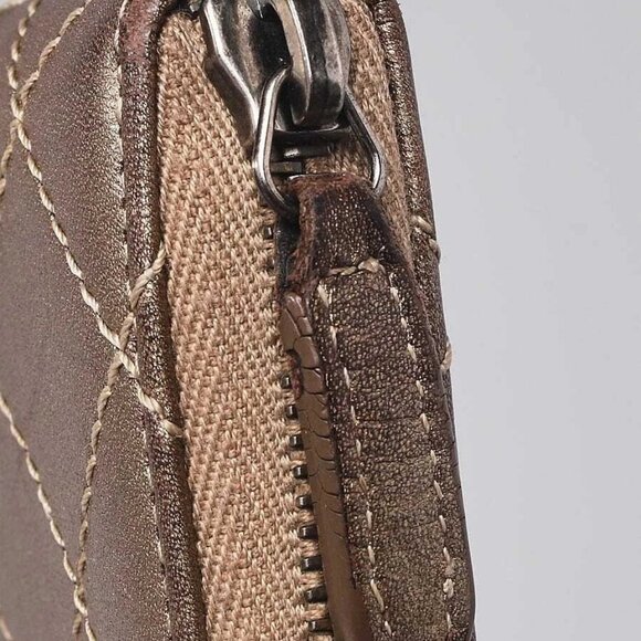 Chanel Bronze Calfskin Quilted Leather L-Gusset Zip Wallet - Picture 5 of 11